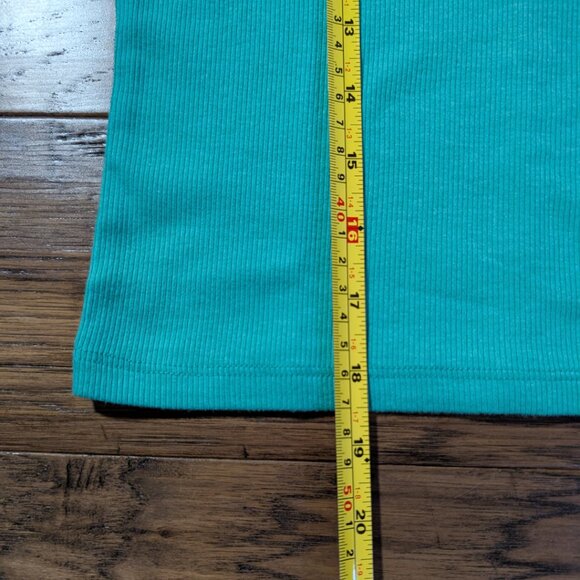 New American Eagle long sleeve baby tee mock neck green size small - Picture 8 of 14